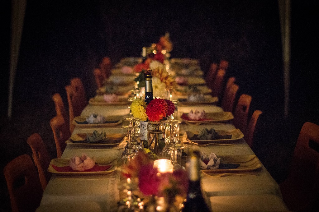 holiday dinner table
